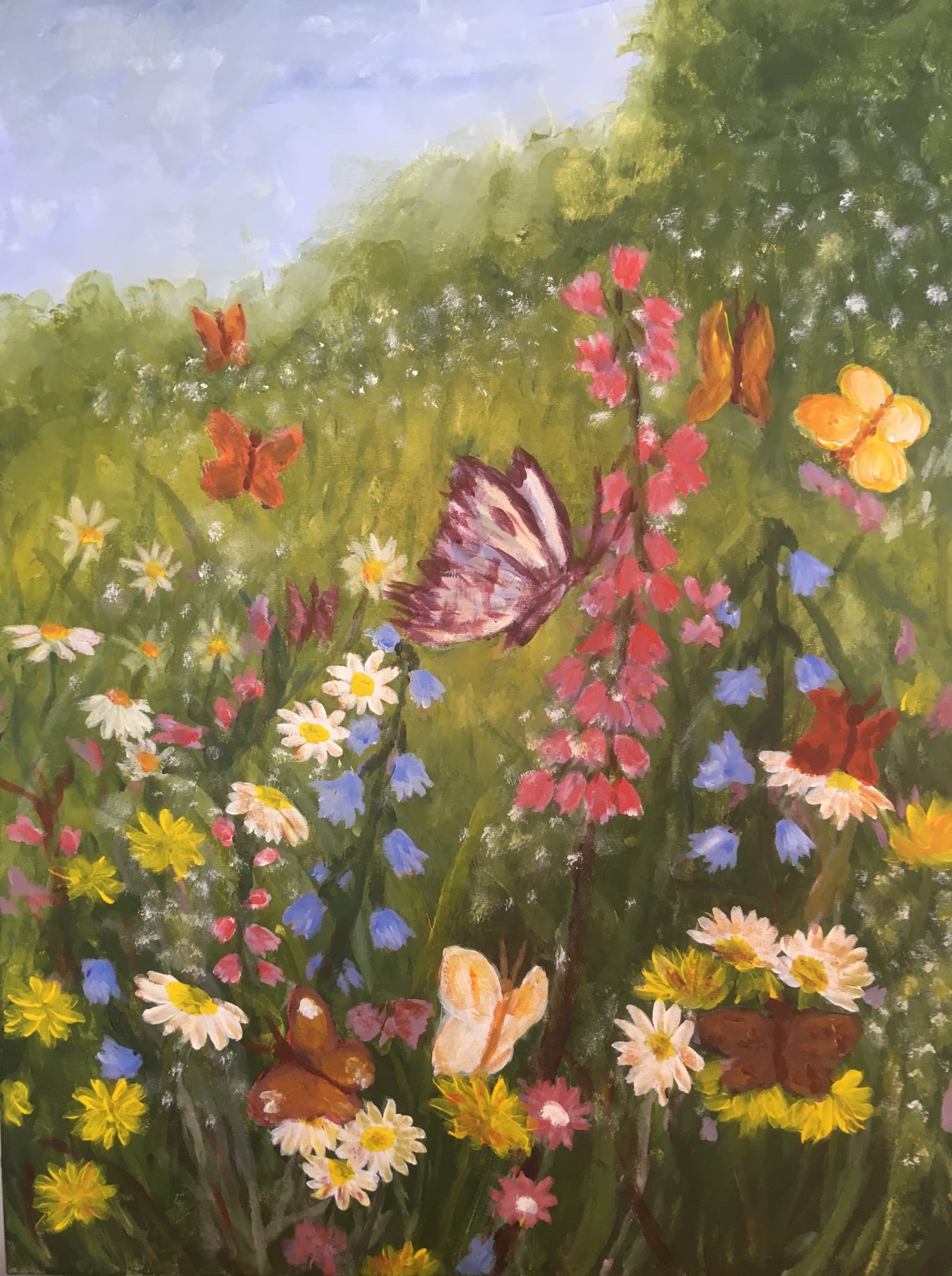 Butterflies - acrylic painting on canvas