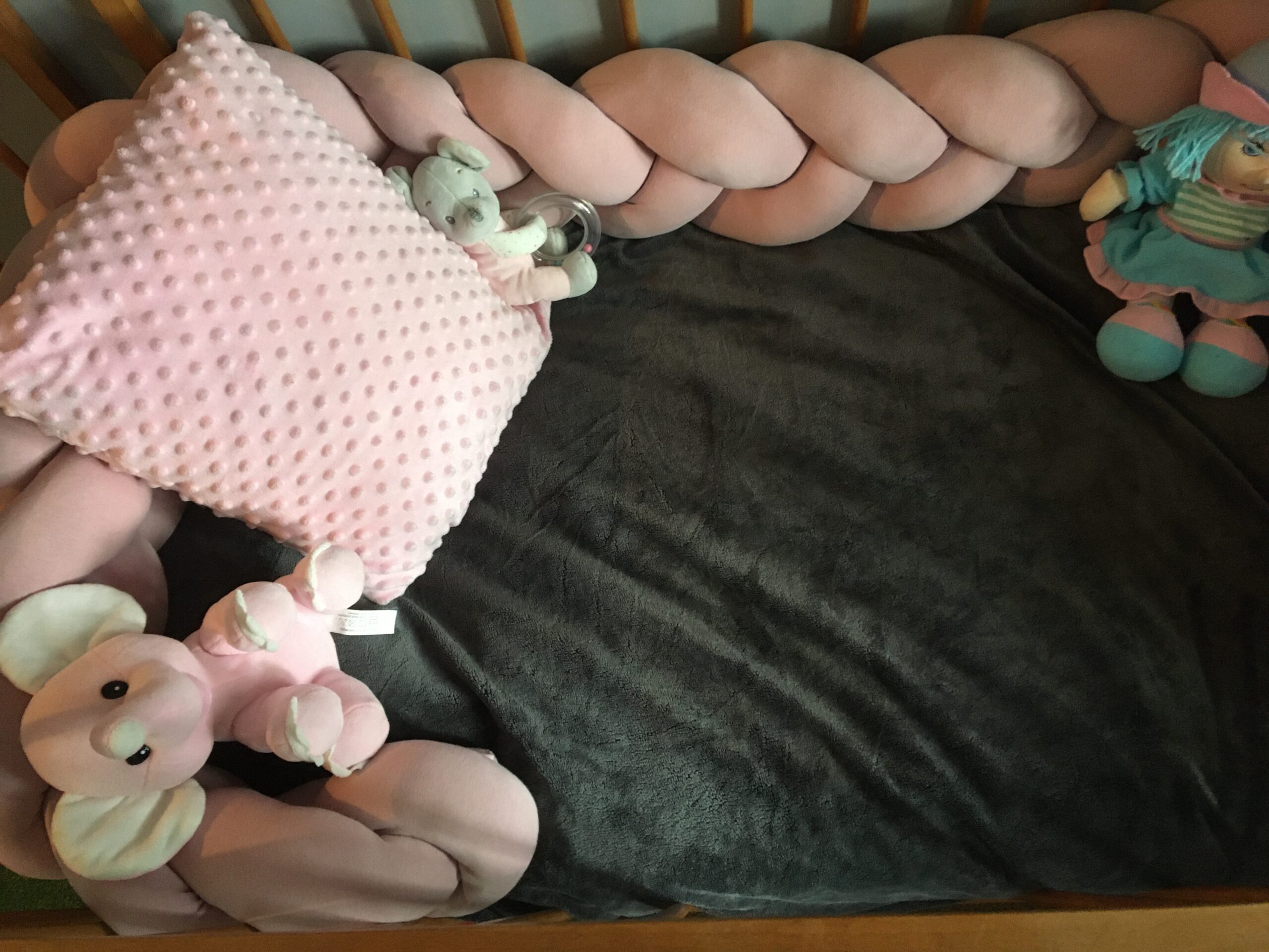 Braid for a children's bed - pink