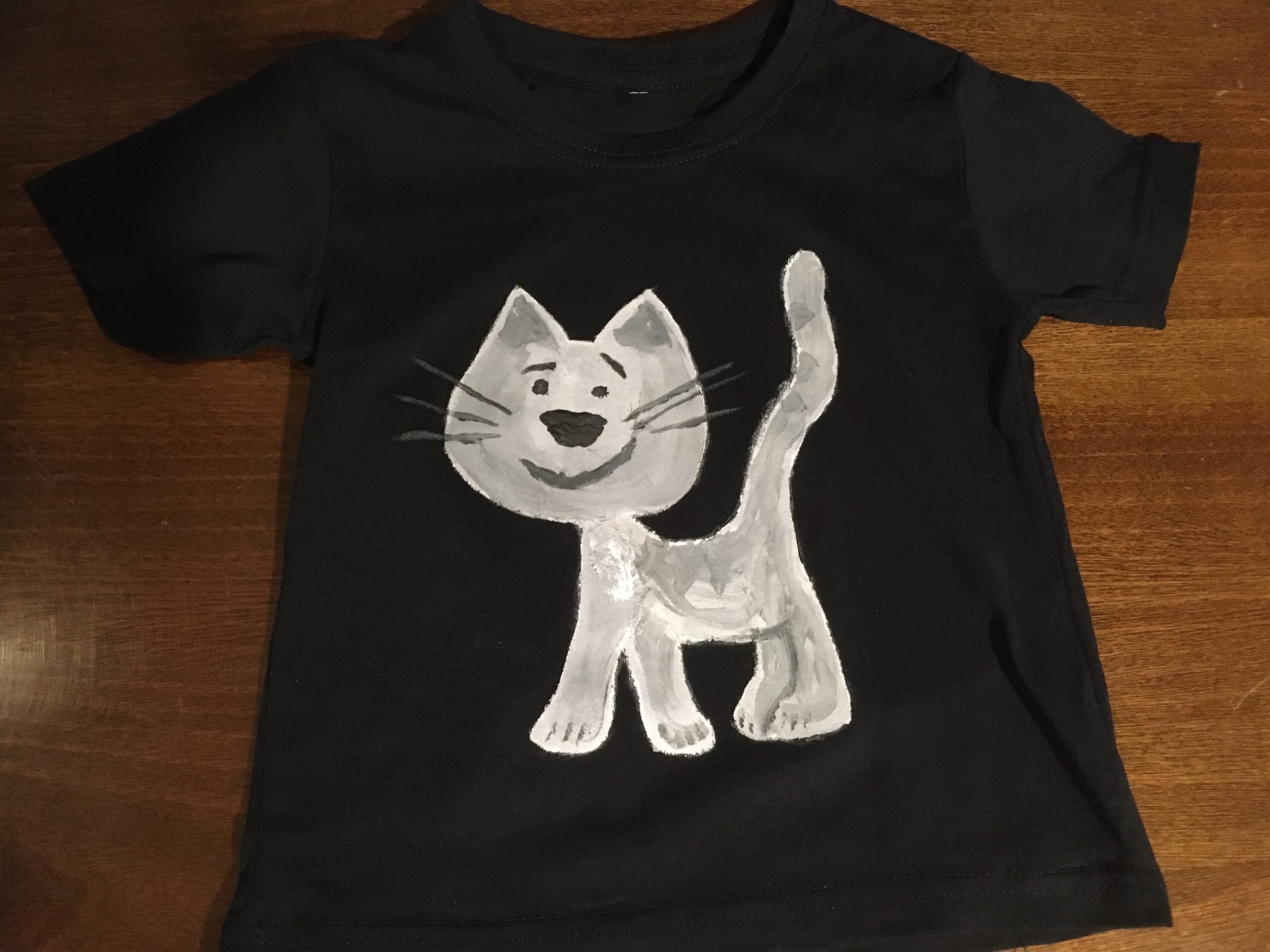 Kitten - hand-painted children's T-shirt