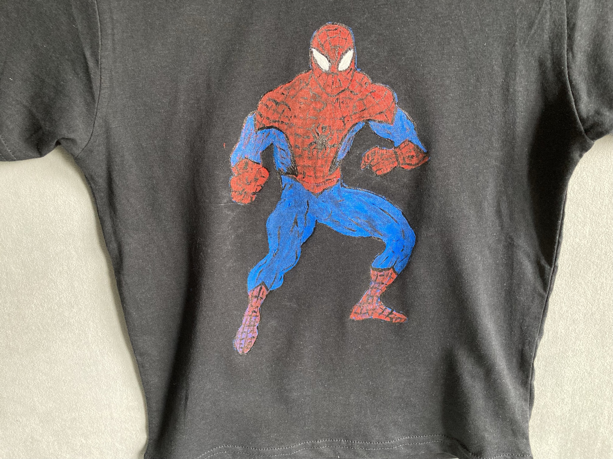 Spiderman - hand-painted children's T-shirt