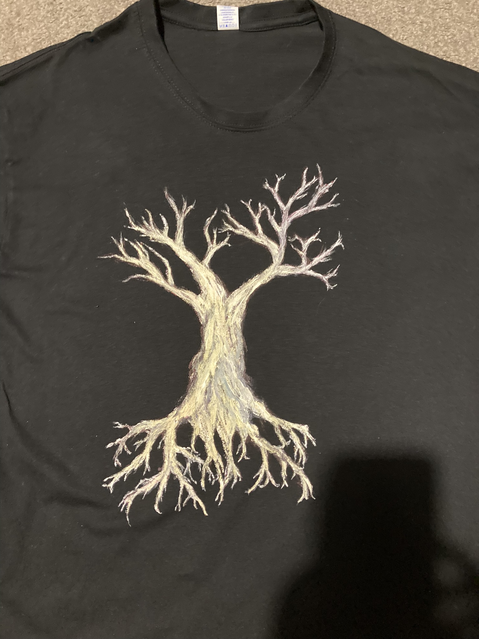 Tree - hand-painted men's T-shirt