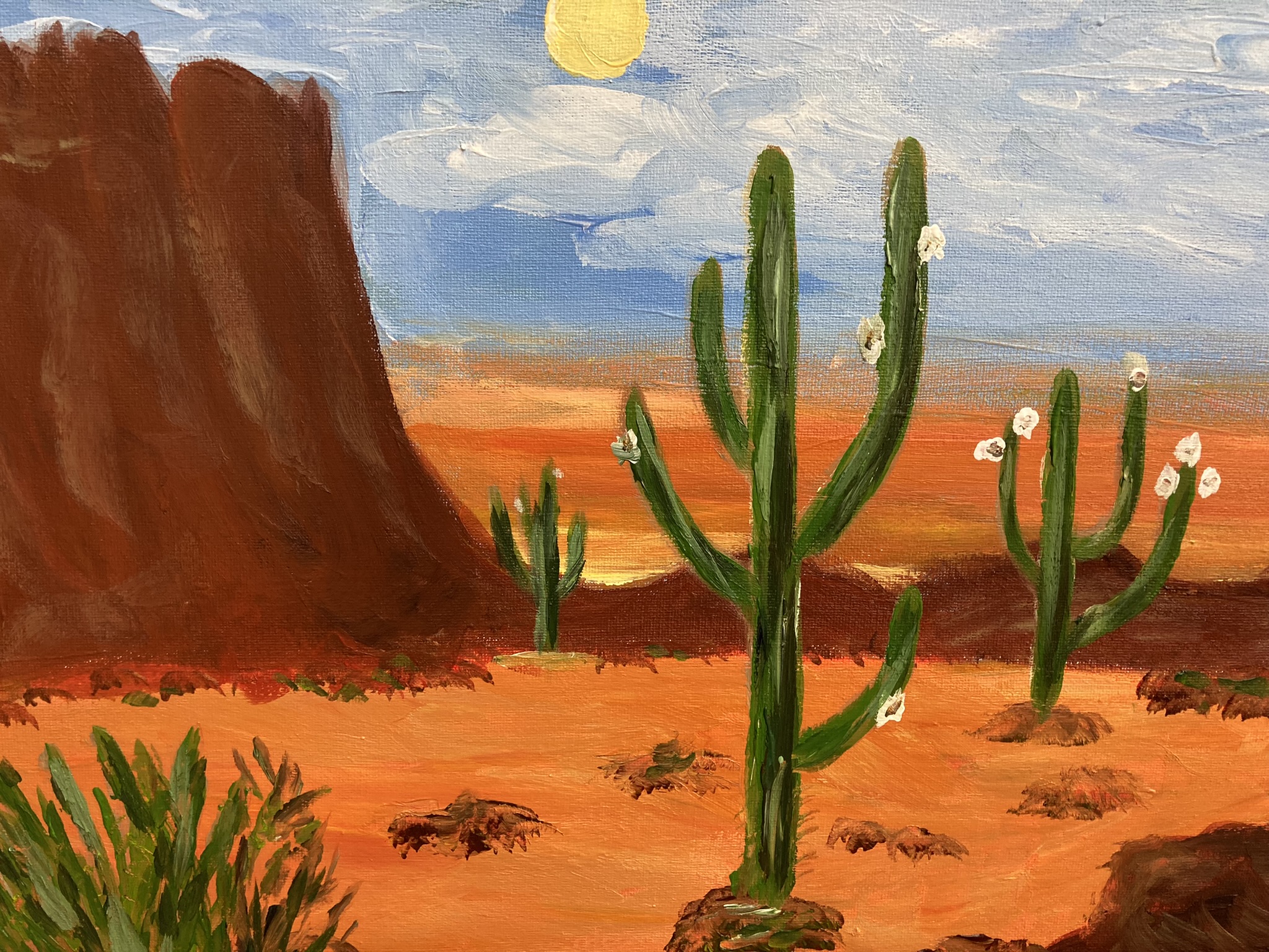 Cacti - acrylic painting on canvas