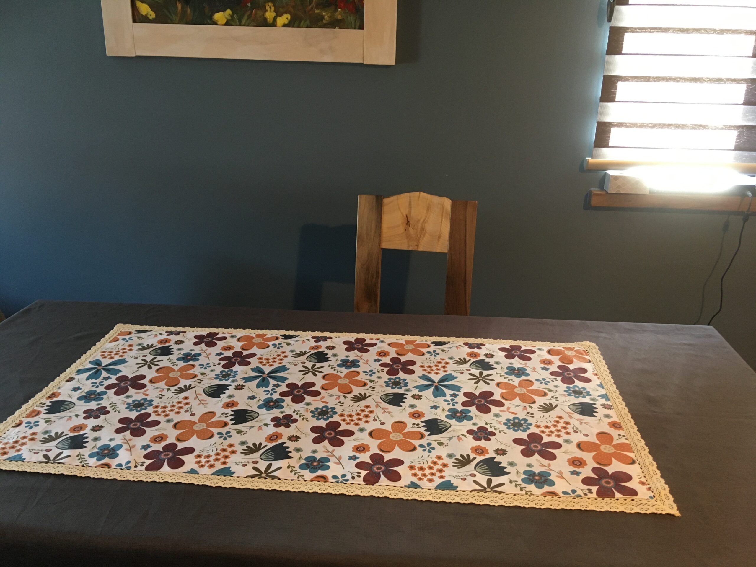 Floral table runner